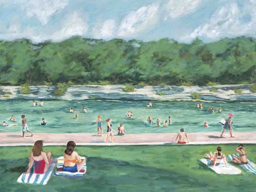 [LSBSP-12X12G] Austin: Barton Springs (Gold, 12x12)