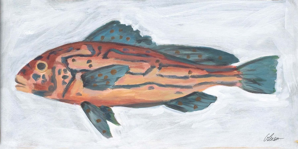 [GFS-12X24LG] Gone Fishing: Striped (Gold)