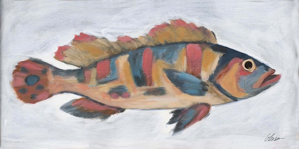 [GFRED-12X24LG] Gone Fishing: Red Fish (Gold)
