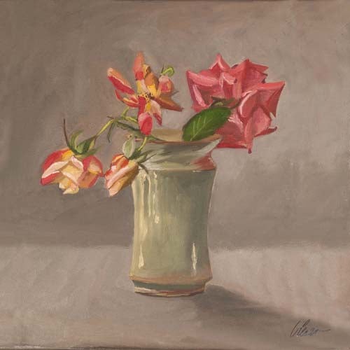 [BOCRSL-12X12G] Casey Rose Still Life Botanical (Gold, 12x12)