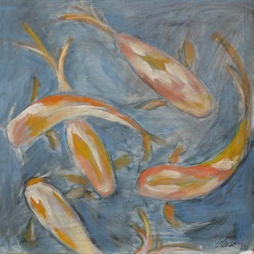 [BOKOIM-12X12G] Koi: School (Gold, 12x12)